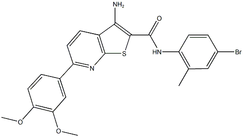 3-amino-N-(4-bromo-2-methylphenyl)-6-(3,4-dimethoxyphenyl)thieno[2,3-b]pyridine-2-carboxamide Struktur