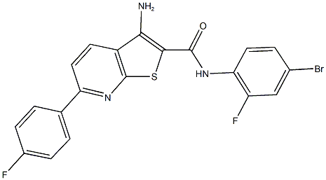 3-amino-N-(4-bromo-2-fluorophenyl)-6-(4-fluorophenyl)thieno[2,3-b]pyridine-2-carboxamide Struktur