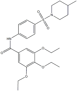 3,4,5-triethoxy-N-{4-[(4-methylpiperidin-1-yl)sulfonyl]phenyl}benzamide Struktur