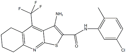 3-amino-N-(5-chloro-2-methylphenyl)-4-(trifluoromethyl)-5,6,7,8-tetrahydrothieno[2,3-b]quinoline-2-carboxamide Struktur