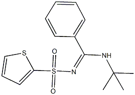 N-[(tert-butylamino)(phenyl)methylene]-2-thiophenesulfonamide Struktur