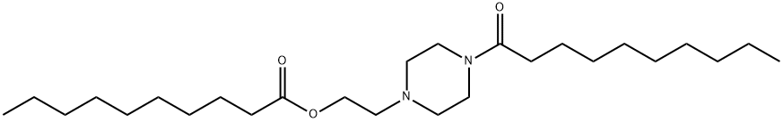 2-(4-decanoyl-1-piperazinyl)ethyl decanoate Struktur