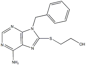 2-[(6-amino-9-benzyl-9H-purin-8-yl)sulfanyl]ethanol Struktur