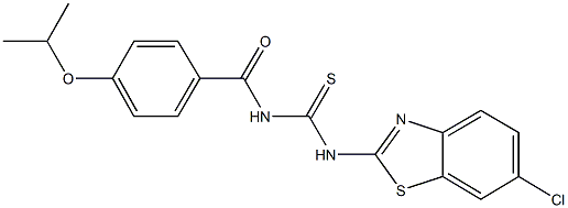 N-(6-chloro-1,3-benzothiazol-2-yl)-N'-(4-isopropoxybenzoyl)thiourea Struktur