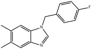 1-(4-fluorobenzyl)-5,6-dimethyl-1H-benzimidazole Struktur