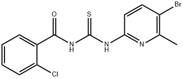 N-(5-bromo-6-methyl-2-pyridinyl)-N'-(2-chlorobenzoyl)thiourea Struktur