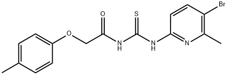 N-(5-bromo-6-methyl-2-pyridinyl)-N'-[(4-methylphenoxy)acetyl]thiourea Struktur