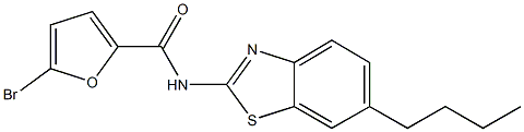 5-bromo-N-(6-butyl-1,3-benzothiazol-2-yl)-2-furamide Struktur