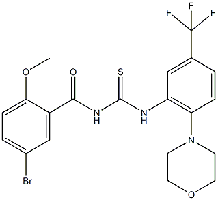 N-(5-bromo-2-methoxybenzoyl)-N'-[2-(4-morpholinyl)-5-(trifluoromethyl)phenyl]thiourea Struktur