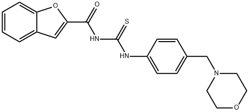 N-(1-benzofuran-2-ylcarbonyl)-N'-[4-(morpholin-4-ylmethyl)phenyl]thiourea Struktur