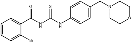 N-(2-bromobenzoyl)-N'-[4-(4-morpholinylmethyl)phenyl]thiourea Struktur