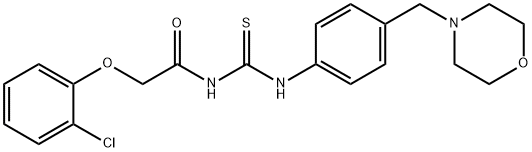 N-[(2-chlorophenoxy)acetyl]-N'-[4-(4-morpholinylmethyl)phenyl]thiourea Struktur