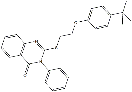 2-{[2-(4-tert-butylphenoxy)ethyl]sulfanyl}-3-phenyl-4(3H)-quinazolinone Struktur