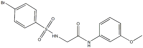 2-{[(4-bromophenyl)sulfonyl]amino}-N-(3-methoxyphenyl)acetamide Struktur