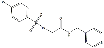 2-{[(4-bromophenyl)sulfonyl]amino}-N-(4-pyridinylmethyl)acetamide Structure