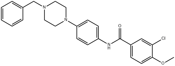 N-[4-(4-benzyl-1-piperazinyl)phenyl]-3-chloro-4-methoxybenzamide Struktur