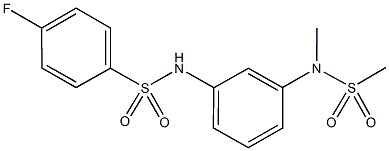 4-fluoro-N-{3-[methyl(methylsulfonyl)amino]phenyl}benzenesulfonamide Struktur