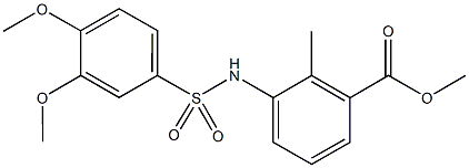 methyl 3-{[(3,4-dimethoxyphenyl)sulfonyl]amino}-2-methylbenzoate Struktur