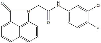 N-(3-chloro-4-fluorophenyl)-2-(2-oxobenzo[cd]indol-1(2H)-yl)acetamide Struktur