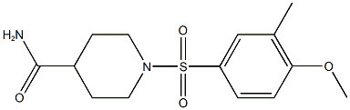 1-[(4-methoxy-3-methylphenyl)sulfonyl]-4-piperidinecarboxamide Struktur