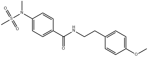 N-[2-(4-methoxyphenyl)ethyl]-4-[methyl(methylsulfonyl)amino]benzamide Struktur