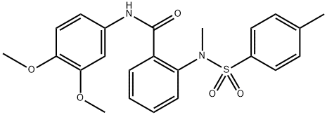 N-(3,4-dimethoxyphenyl)-2-{methyl[(4-methylphenyl)sulfonyl]amino}benzamide Struktur