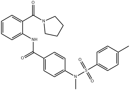 4-{methyl[(4-methylphenyl)sulfonyl]amino}-N-[2-(1-pyrrolidinylcarbonyl)phenyl]benzamide Struktur