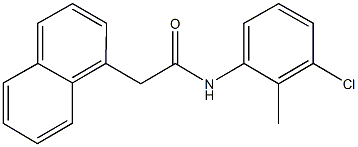 N-(3-chloro-2-methylphenyl)-2-(1-naphthyl)acetamide Struktur