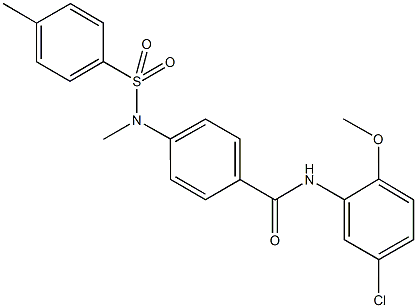 N-(5-chloro-2-methoxyphenyl)-4-{methyl[(4-methylphenyl)sulfonyl]amino}benzamide Struktur