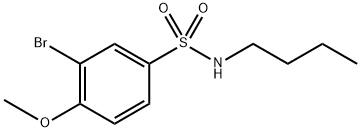 3-bromo-N-butyl-4-methoxybenzenesulfonamide Struktur