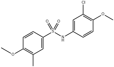 N-(3-chloro-4-methoxyphenyl)-4-methoxy-3-methylbenzenesulfonamide Struktur