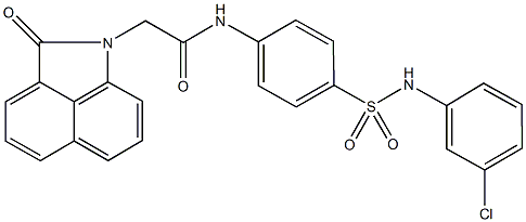 N-{4-[(3-chloroanilino)sulfonyl]phenyl}-2-(2-oxobenzo[cd]indol-1(2H)-yl)acetamide Struktur