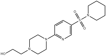 2-{4-[5-(1-piperidinylsulfonyl)-2-pyridinyl]-1-piperazinyl}ethanol Struktur