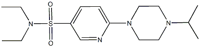 N,N-diethyl-6-(4-isopropyl-1-piperazinyl)-3-pyridinesulfonamide Struktur