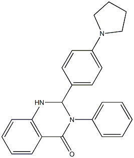 3-phenyl-2-[4-(1-pyrrolidinyl)phenyl]-2,3-dihydro-4(1H)-quinazolinone Struktur