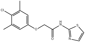 2-(4-chloro-3,5-dimethylphenoxy)-N-(1,3-thiazol-2-yl)acetamide Struktur