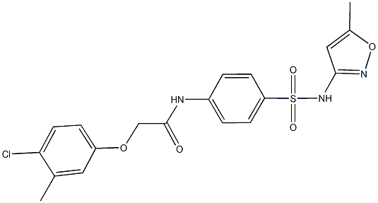 2-(4-chloro-3-methylphenoxy)-N-(4-{[(5-methyl-3-isoxazolyl)amino]sulfonyl}phenyl)acetamide Struktur