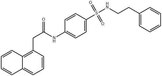 2-(1-naphthyl)-N-(4-{[(2-phenylethyl)amino]sulfonyl}phenyl)acetamide Struktur