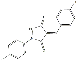 1-(4-fluorophenyl)-4-(4-methoxybenzylidene)-3,5-pyrazolidinedione Struktur