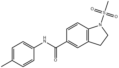 N-(4-methylphenyl)-1-(methylsulfonyl)-5-indolinecarboxamide Struktur