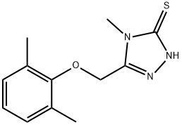 5-[(2,6-dimethylphenoxy)methyl]-4-methyl-4H-1,2,4-triazol-3-yl hydrosulfide Struktur