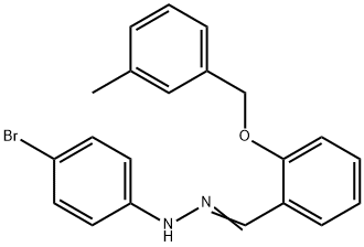 2-[(3-methylbenzyl)oxy]benzaldehyde (4-bromophenyl)hydrazone Struktur