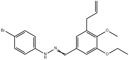 3-allyl-5-ethoxy-4-methoxybenzaldehyde (4-bromophenyl)hydrazone Struktur