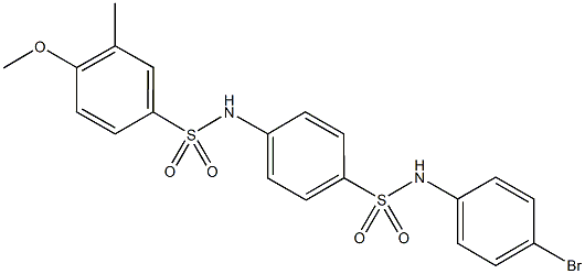 N-{4-[(4-bromoanilino)sulfonyl]phenyl}-4-methoxy-3-methylbenzenesulfonamide Struktur