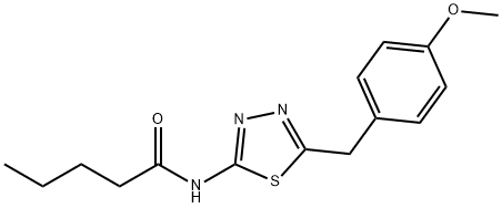 N-[5-(4-methoxybenzyl)-1,3,4-thiadiazol-2-yl]pentanamide Struktur