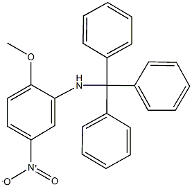 2-methoxy-5-nitro-N-tritylaniline Struktur