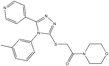 4-({[4-(3-methylphenyl)-5-(4-pyridinyl)-4H-1,2,4-triazol-3-yl]sulfanyl}acetyl)morpholine Struktur