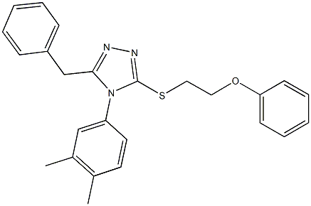 2-{[5-benzyl-4-(3,4-dimethylphenyl)-4H-1,2,4-triazol-3-yl]sulfanyl}ethyl phenyl ether Struktur