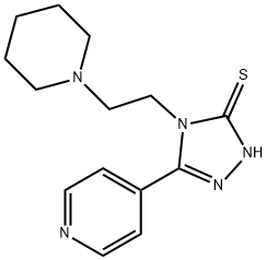 4-[2-(1-piperidinyl)ethyl]-5-(4-pyridinyl)-4H-1,2,4-triazole-3-thiol Struktur