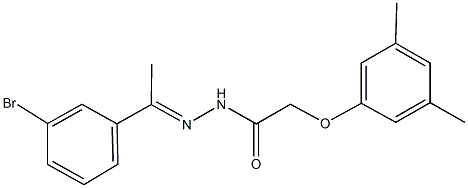 N'-[1-(3-bromophenyl)ethylidene]-2-(3,5-dimethylphenoxy)acetohydrazide Struktur